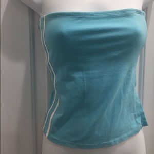 Blue Victoria’s Secret Crop Tube Top w shelf bra M